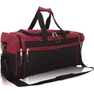 New Sports Duffle Bag Gym Bag Travel Duffel Adjustable Strap Maroon